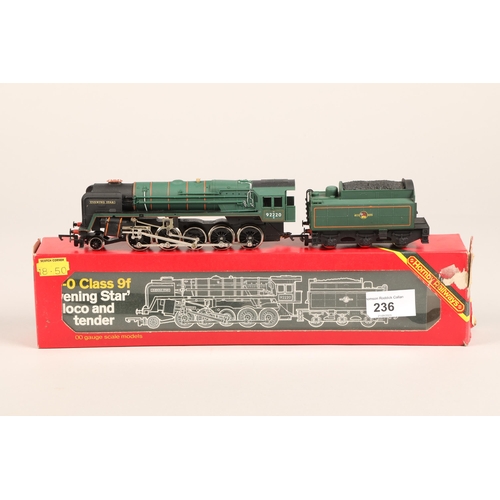 236 - R.065 B.R. 2-10-0 Class 9F Evening Star Loco and Tender Hornby Railways 00 Gauge Scale Model in box