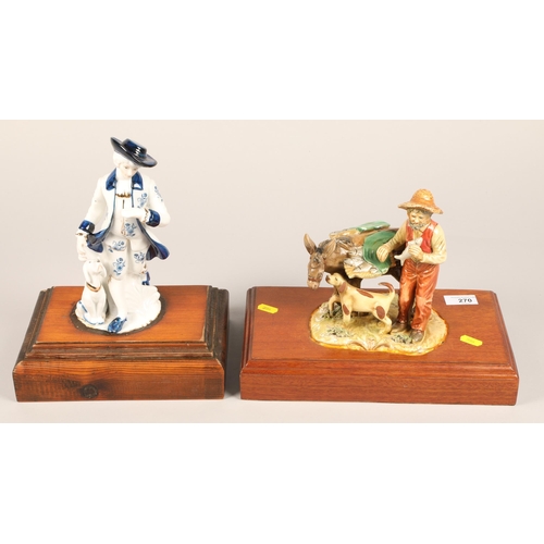 270 - Two figures on wooden stands