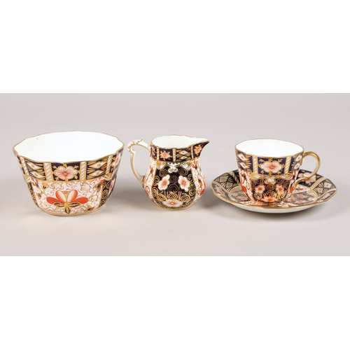 272 - Royal Crown Derby 2451 part tea set, plates bowl and jug (27 pieces total)