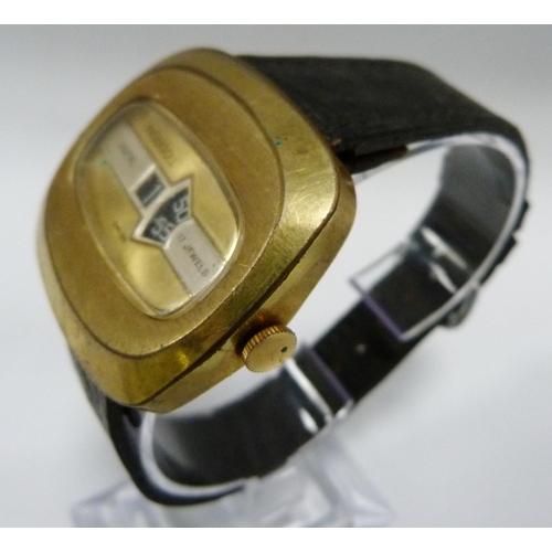 Ingersoll Pair of Digital jump hour gents watches circa 1970s stainless case with signed cham