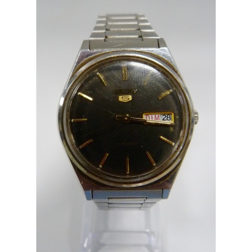 Seiko 5 Automatic 6309 8970 A2 gents wristwatch circa 1970s