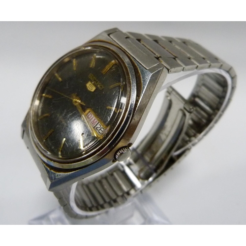 Seiko 5 Automatic 6309 8970 A2 gents wristwatch circa 1970s