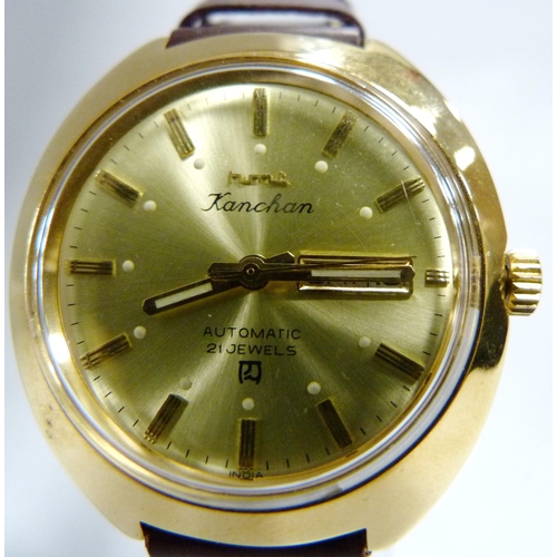 Hmt kanchan sale automatic 21 jewels