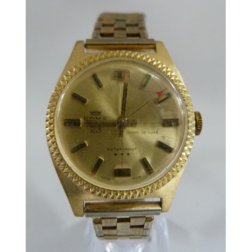 Roma: Super De Luxe 23 jewels waterproof manual wind gents wristwatch ...