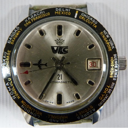 Trafalgar: Worldtime 17 jewels datomatic manual wind gents watch