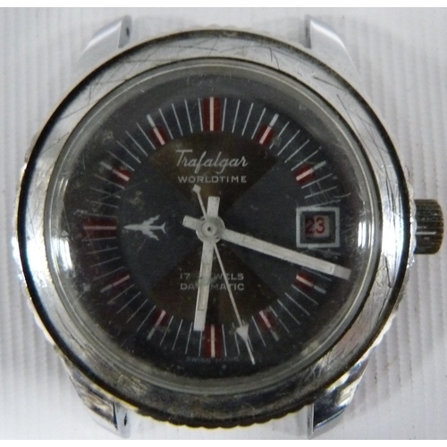 Trafalgar: Worldtime 17 jewels datomatic manual wind gents watch