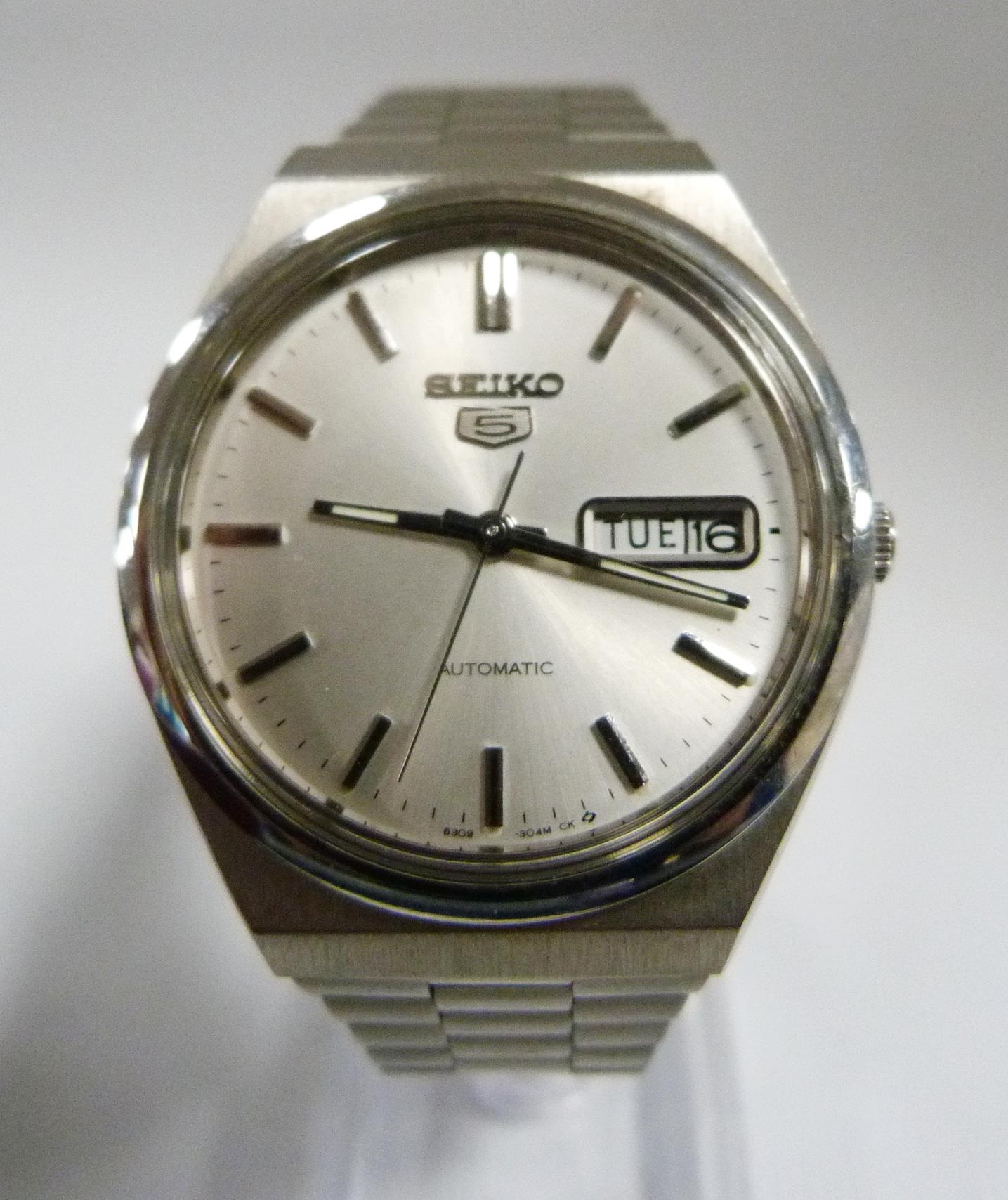 Seiko 5 Automatic 6309 8930 gents wristwatch stainless case with