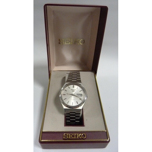 Seiko 5 Automatic 6309 8930 gents wristwatch stainless case with