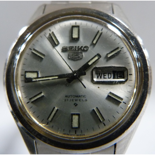 Seiko: 5 Automatic 6119-8085 gents 21 jewels wristwatch