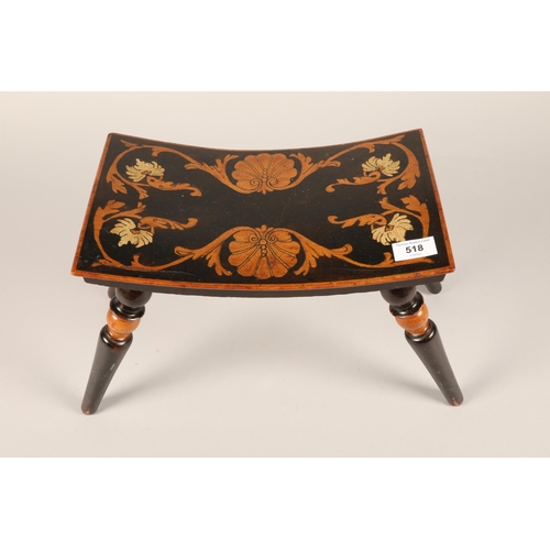 518 - Stool with inked decoration on top