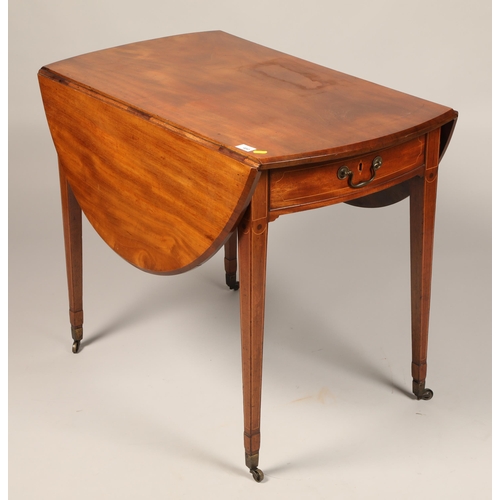 603 - Victorian Pembroke table on casters