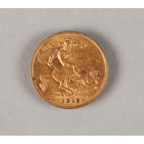 124 - Gold half sovereign dated 1912