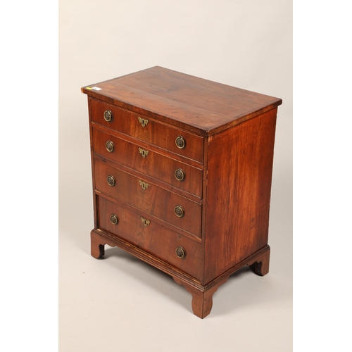 596 - 19th century mahogany four drawer chest