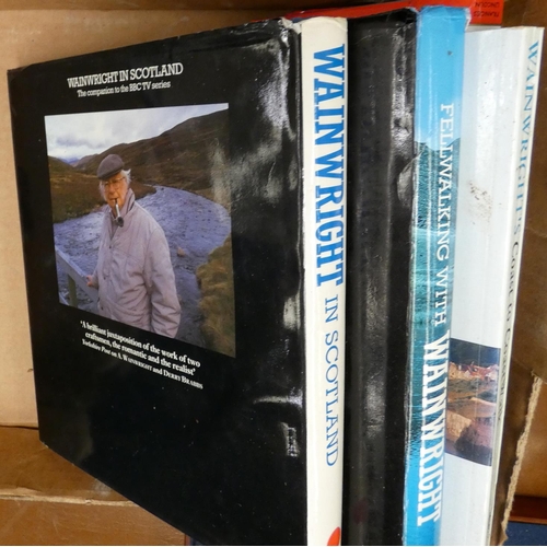 101 - Small box of Wainwrights books.