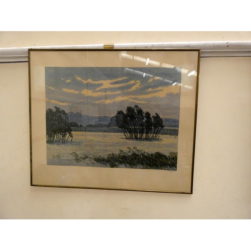 122 - Two limited edition 1970’s Russian landscape prints.