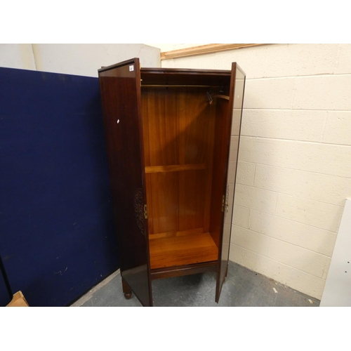 400 - Mahogany two door vintage wardrobe.