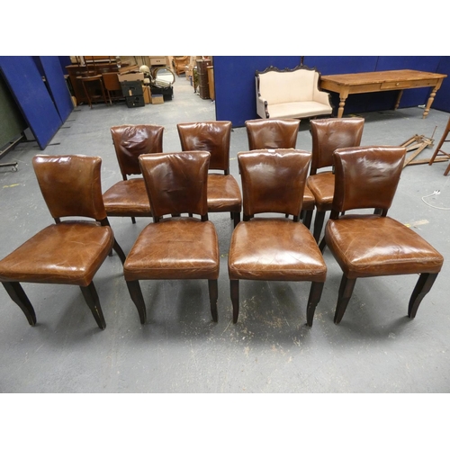 428 - Set of eight vintage dinning chairs.