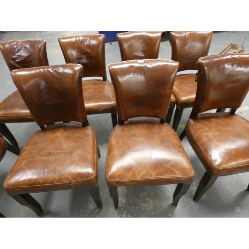 428 - Set of eight vintage dinning chairs.