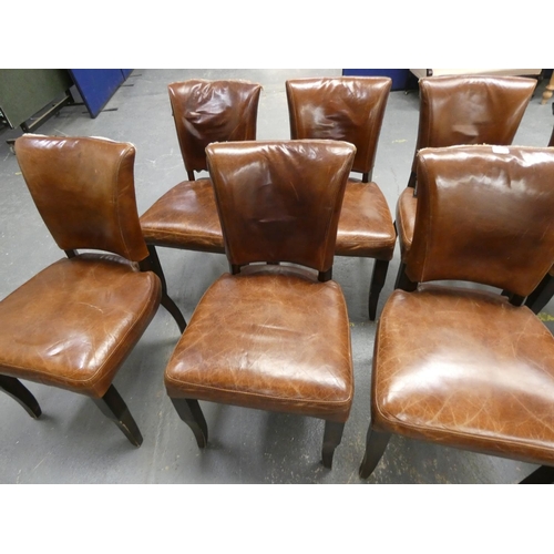 428 - Set of eight vintage dinning chairs.