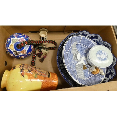 77 - Box of various to include bowls, vases.