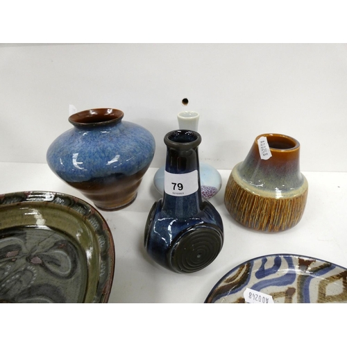 79 - Various studio pottery to include Soholm Denmark etc.