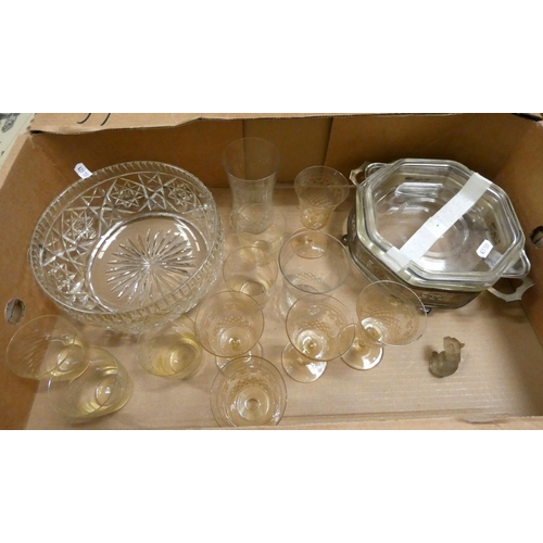 83 - Box of vintage glassware.