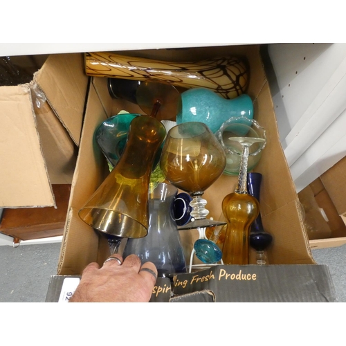 92 - Box of vintage glassware.