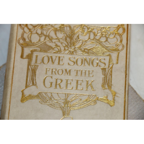 144 - PT Barnum: Sedgwick (Jane Minot), Love Songs from the Greek, publ. John Lane, 1903.  Provenance:  Ph... 