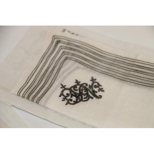 151 - PT Barnum: three black bordered cotton handkerchiefs, monogrammed 'NBC', c1895, and others.Provenanc... 