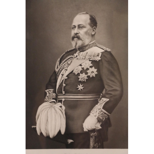 55 - Edward VII framed print, and a print after J STURGESS, 'Where Ellimanes Comes in Useful'.