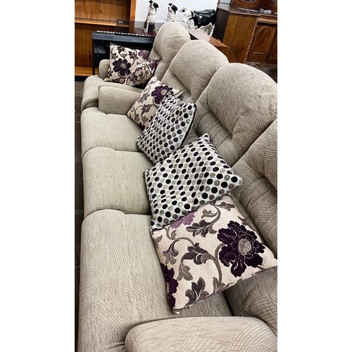 613 - Reclining three seater settee and arm chair