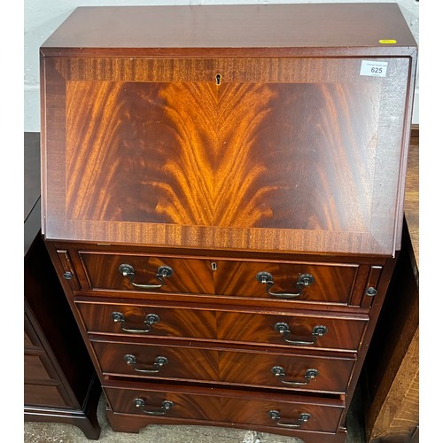 625 - Mahogany bureau over four drawers