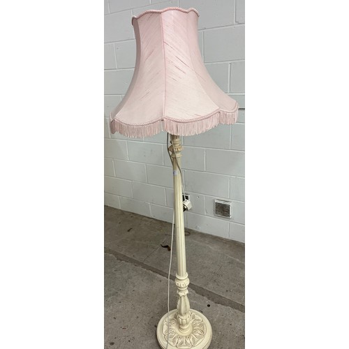 631 - Vintage wooden standing lamp