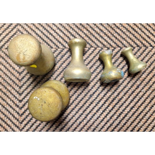 343 - Set of brass Butchers weights