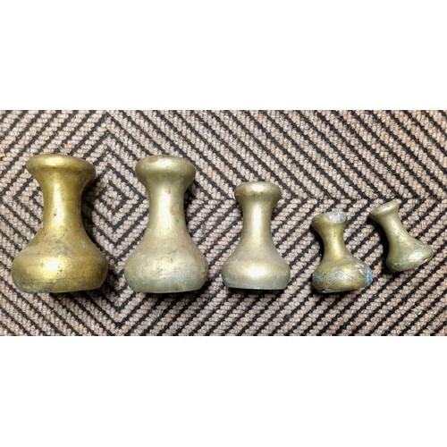 343 - Set of brass Butchers weights