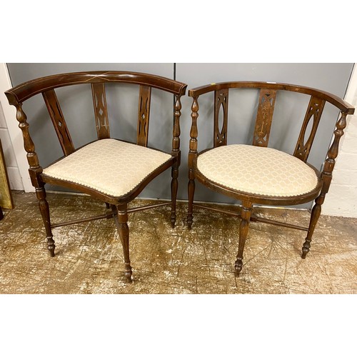 552 - Two mahogany corner chairs