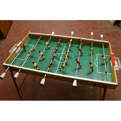 108 - 1970's folding table football game, previously featured in 'T2 Trainspotting' props sale.