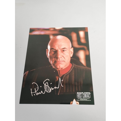 278 - Star Trek. Signed photograph of Patrick Stewart from the film First Contact and another signed by Wi... 