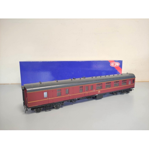 116 - Heljan. Two boxed 1.43 scale 0 gauge Mk1 BSK brake second corridor coaches in BR maroon 4921. (2)... 