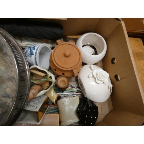 138 - Box of various vases, pots etc.