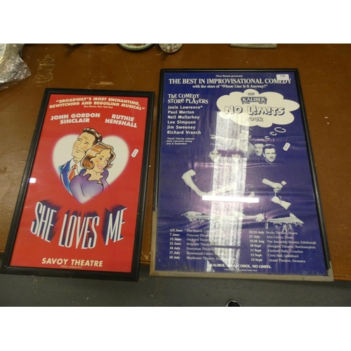 178 - Two framed vintage theatre posters.