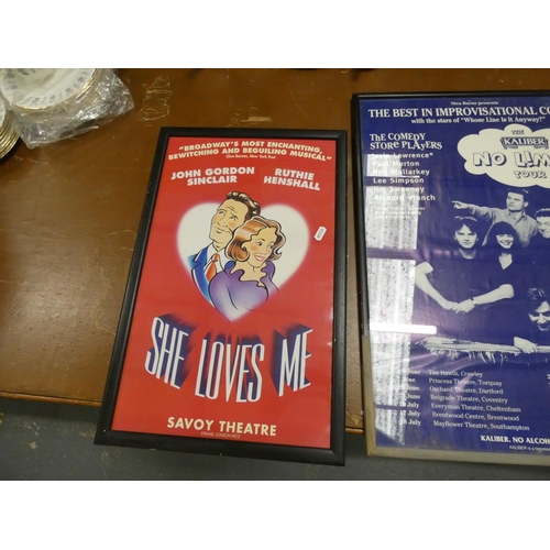 178 - Two framed vintage theatre posters.