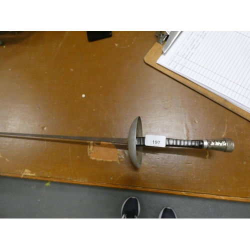 197 - Vintage fencing sword.