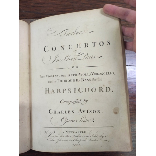 113 - Music.  Concertos ... Compos'd by Mr. John Stanley, n.d. & Concertos ... Composed by Charles Avi... 