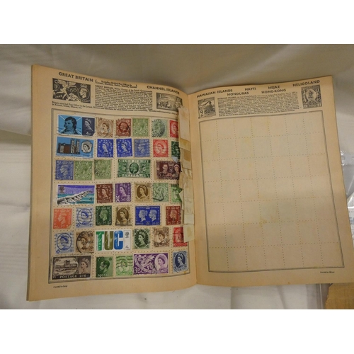 210 - Various vintage stamps and albums, world stamps mainly.