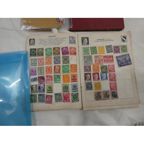 210 - Various vintage stamps and albums, world stamps mainly.