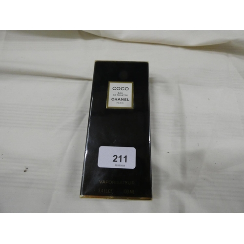 211 - Sealed 100ml Coco Channel Eau de toilette.