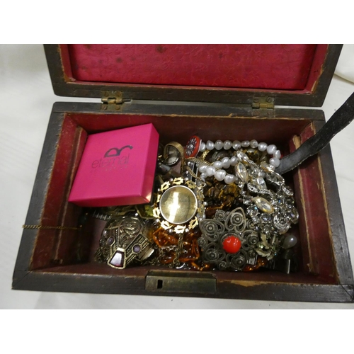 213 - Box of costume jewellery.