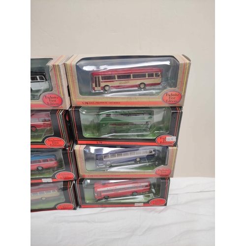 42 - Exclusive First Editions. Group of boxed 1:76 scale buses, including Leyland National 15104, Bristol... 