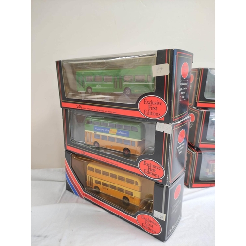 42 - Exclusive First Editions. Group of boxed 1:76 scale buses, including Leyland National 15104, Bristol... 